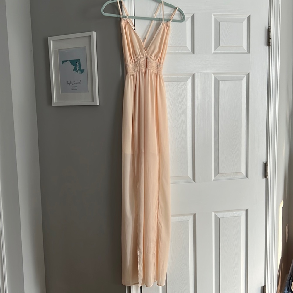 Peach maxi dress